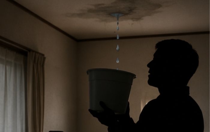 雨漏りを見つけたときの応急処置